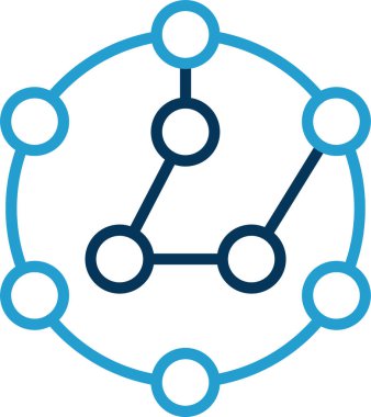 Nanoteknoloji simgesi, vektör çizimi basit tasarım