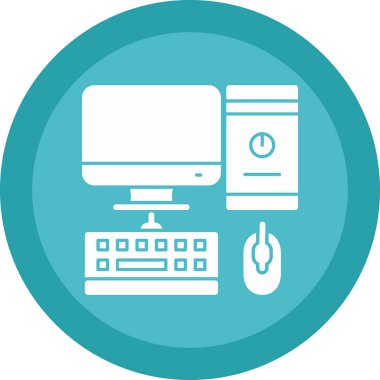 bilgisayar web simgesi, vektör illüstrasyonu 