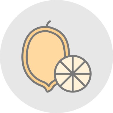 Limon web simgesi, vektör çizim