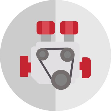 motor simgesi, vektör illüstrasyonu basit tasarım