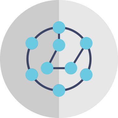 Nanoteknoloji simgesi, vektör çizimi basit tasarım