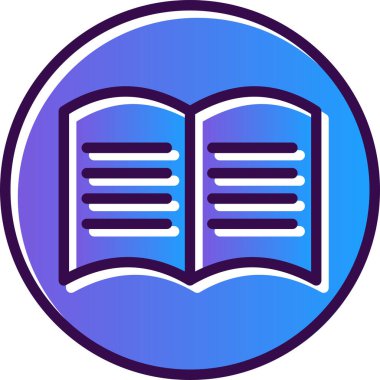 kitap simgesi, vektör illüstrasyonu basit tasarım