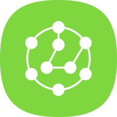 Nanoteknoloji simgesi, vektör çizimi basit tasarım