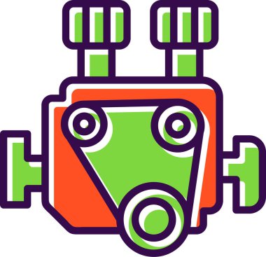 motor simgesi, vektör illüstrasyonu basit tasarım