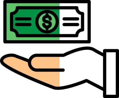 bağış simgesi, vektör illüstrasyonu basit tasarım