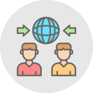 iş düz vektör simgesi.