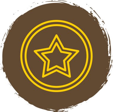 Çizgili vektör illüstrasyon tasarımlı altın yıldız