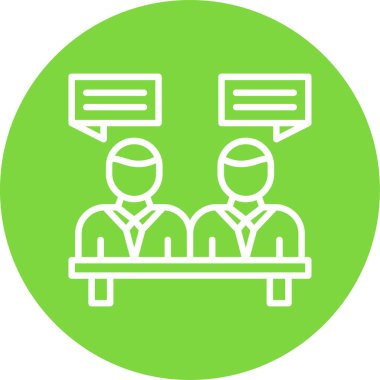 Web simgesi toplantı, illüstrasyon vektör