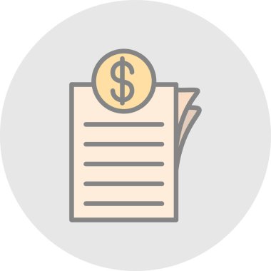 fatura simgesi, vektör illüstrasyonu basit tasarım