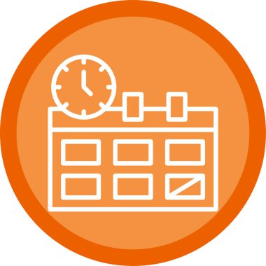 Zamanlama web simgesi, vektör illüstrasyonu 