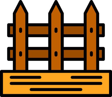 çit web simgesi, vektör çizim