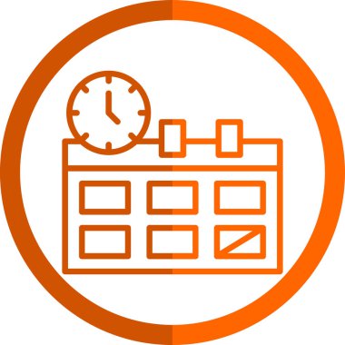 Zamanlama web simgesi, vektör illüstrasyonu 