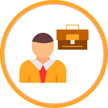 işadamı web simgesi, vektör çizim