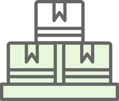 karton kutular simgesi, vektör illüstrasyonu basit tasarım