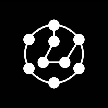 Nanoteknoloji simgesi, vektör çizimi basit tasarım