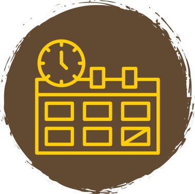 Zamanlama web simgesi, vektör illüstrasyonu 