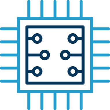 çip web simgesi, vektör illüstrasyonu