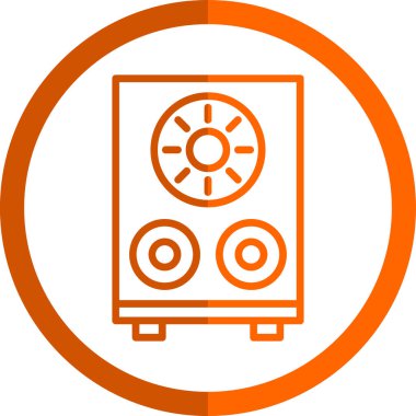 Hoparlör web simgesi, vektör illüstrasyonu