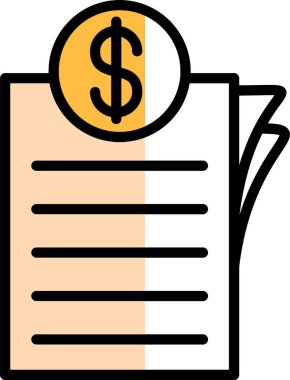 fatura simgesi, vektör illüstrasyonu basit tasarım