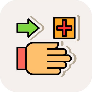 El simgesi üzerinde izole beyaz arka plan web ve mobil uygulaması tasarımı, el logo kavramı için vektör