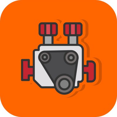 motor simgesi, vektör illüstrasyonu basit tasarım