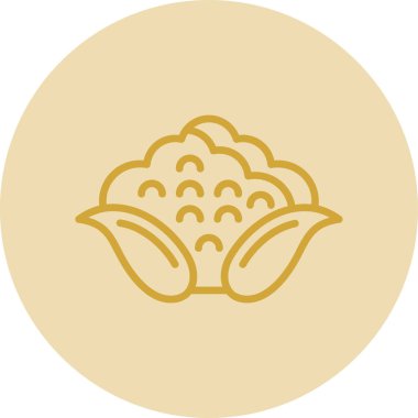 Karnabahar web simgesi, vektör illüstrasyonu