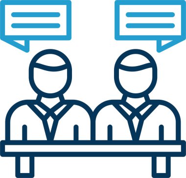 Web simgesi toplantı, illüstrasyon vektör