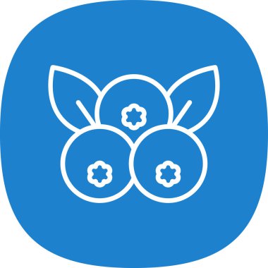 Yaban mersini ağ simgesi, vektör illüstrasyonu