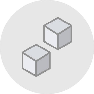 küp vektör simgesi modern illüstrasyon