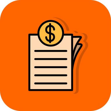 fatura simgesi, vektör illüstrasyonu basit tasarım