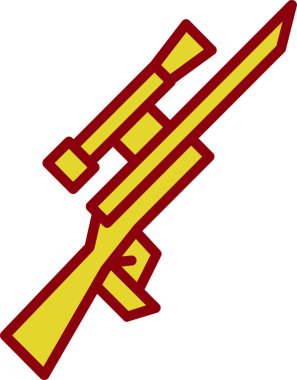 Silah ikonu. düz renk tasarım vektör çizimi.