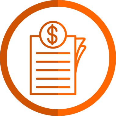 fatura simgesi, vektör illüstrasyonu basit tasarım