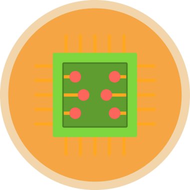 çip web simgesi, vektör illüstrasyonu