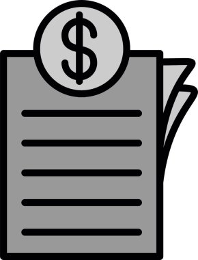 fatura simgesi, vektör illüstrasyonu basit tasarım