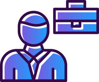 işadamı web simgesi, vektör çizim