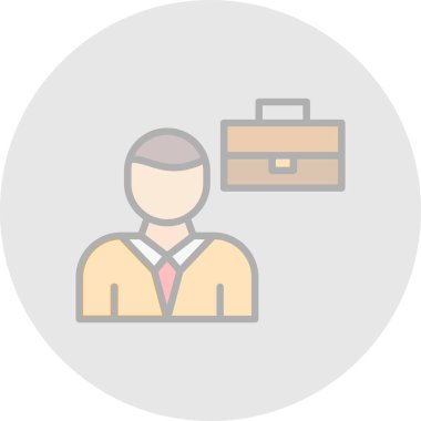 işadamı web simgesi, vektör çizim