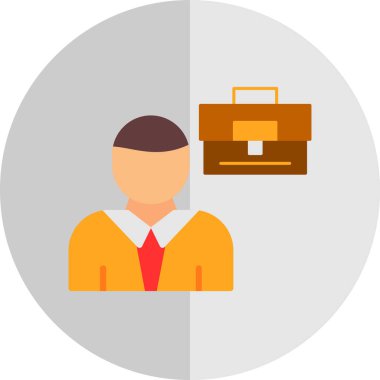 işadamı web simgesi, vektör çizim