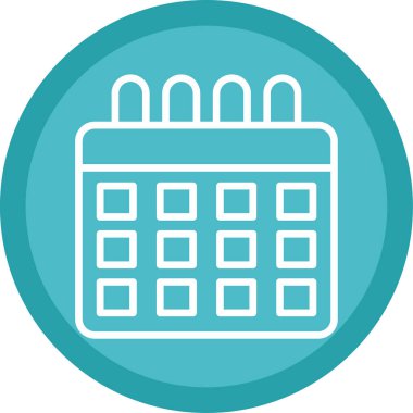 Takvim simgesi, vektör illüstrasyonu basit tasarım