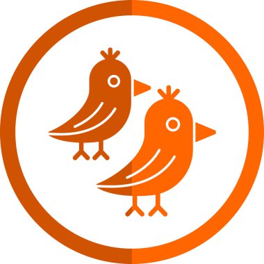 kuş ağ simgesi, vektör illüstrasyonu