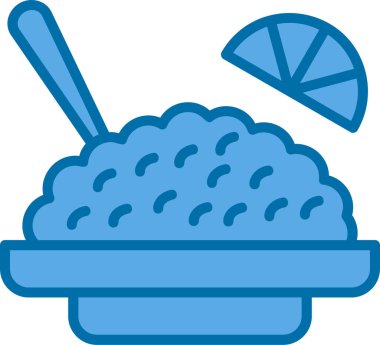 Amerikan kızarmış pirinç ikonu, vektör çizimi basit tasarım