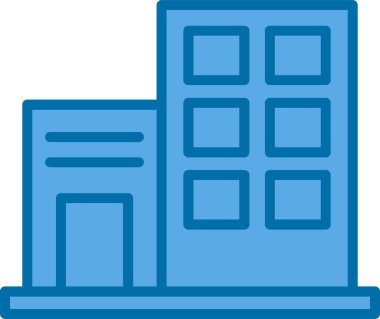 Şehir binası simgesi, vektör illüstrasyonu basit tasarım