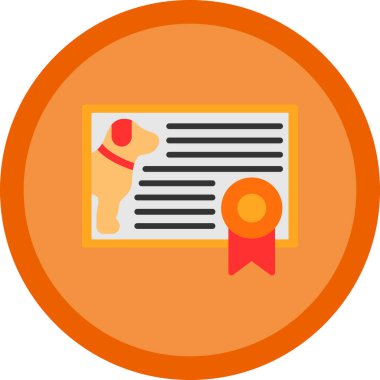 Sertifika web simgesi, vektör çizim 