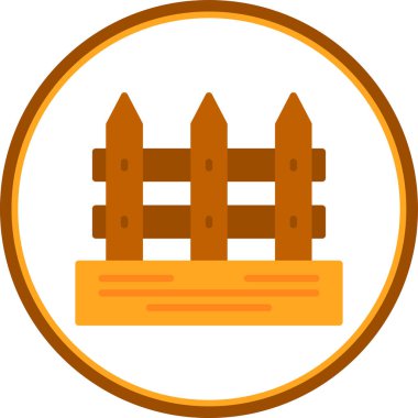 çit web simgesi, vektör çizim