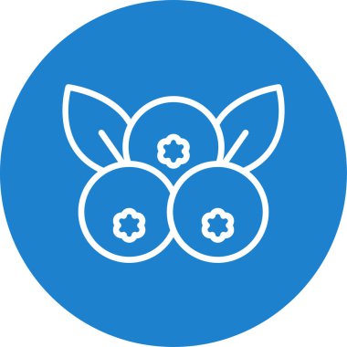 Yaban mersini ağ simgesi, vektör illüstrasyonu