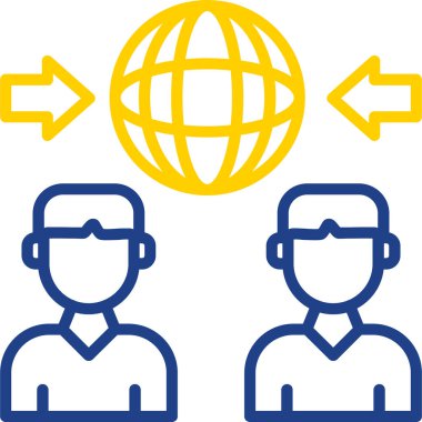 genel bağlantı simgesi vektörü. düzenlenebilir satır