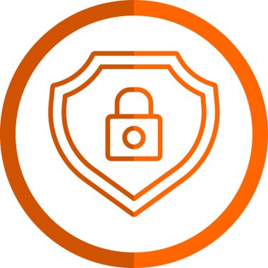 Kalkan. Web simgesi basit illüstrasyon