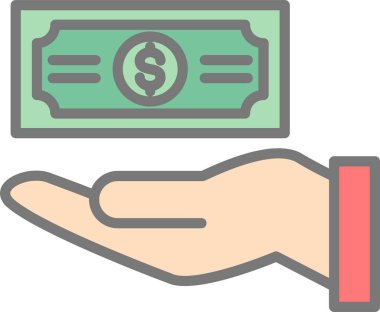 bağış simgesi, vektör illüstrasyonu basit tasarım