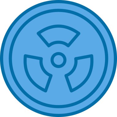 Radyasyon işareti web simgesi, vektör illüstrasyonu 