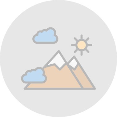 Hava düz simge vektör çizim