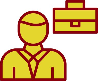 işadamı web simgesi, vektör çizim